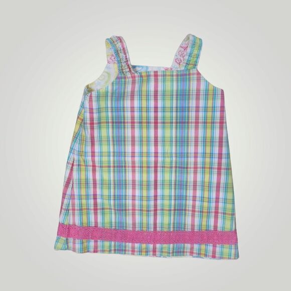 Vintage Hartstrings plaid and sea horse Reversible dress size 24M - Picture 5 of 7